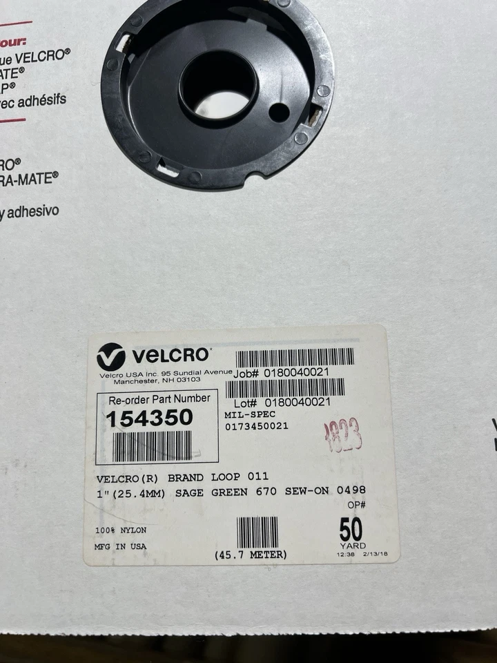 Velcro® Brand 1” Sage Green HOOK & LOOP SEW-ON-TYPE 50 YRDS On EACH ROLL - Image 4 of 4