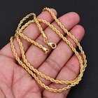 18 Carat Gold Plated Handmade Link 26" Chain Necklace Jewelry Unisex ANN 857 — photo 3