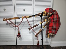 Highland Bagpipe Full Size Scottish Bagpipes For Parts Or Repairs LOT GBH9259-GW