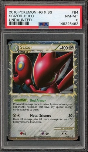 Pokemon Scizor Prime Undaunted Holo Ultra Rare #84 PSA 8