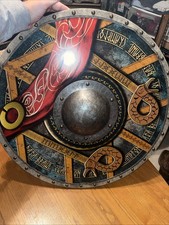 Medieval Wooden Handmade Round Cosplay Shield Viking Shield Wall Art 24 Inch