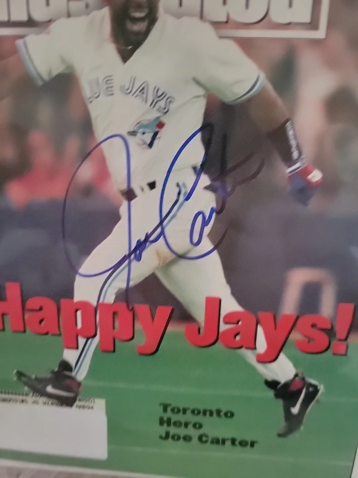 JOE CARTER Sports Illustrated coverNovember 1, 1993 - Signed Authentic BLUE JAYS - Image 2 of 2