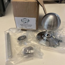 NUOVA manopola a canna Delamain (fissaggio a scomparsa) | Cromo lucido diametro 70 mm | 