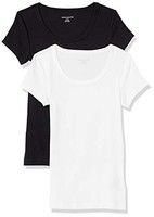 Amazon Essentials Damen T-Shirt FlüGeläRmel U-Ausschnitt Slim 2Er-Pack