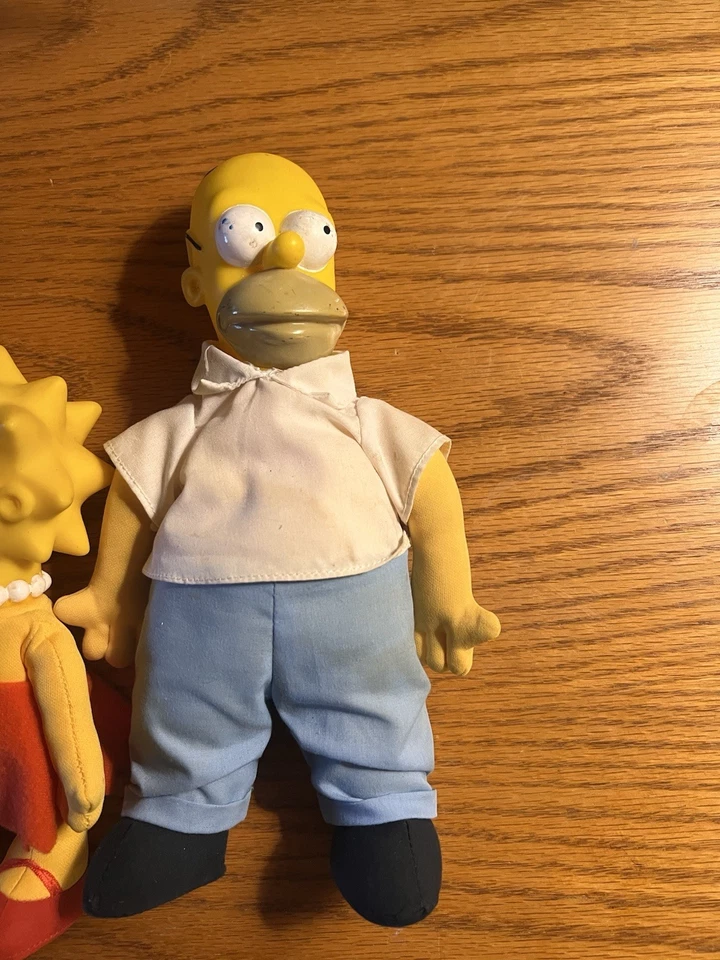 Vtg. 1990 The Simpsons - Lot of 5 Figures Dolls Toys - Image 2 of 4