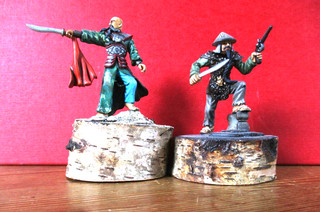 2 Kunststoff Figuren 54mm Piraten der Karibik gut bemalt selten Nr. 22