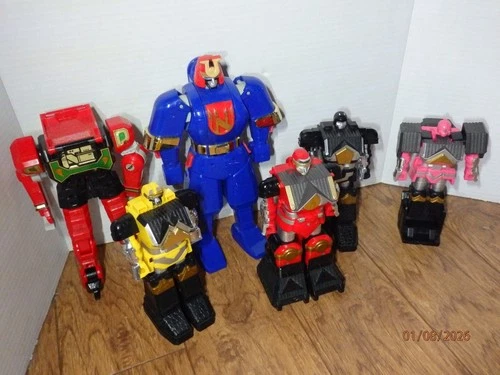 1995 Mighty Morphin' Power Rangers Shogun Megazord Bandai Zord Vintage Lot of 6