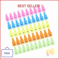 50 Pcs Nail Polish Remover Clips Plastic Acrylic Nail Art Soak Off Cap Clip UV G