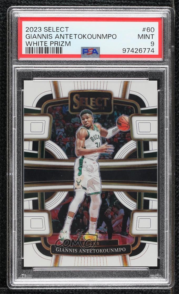 2023 Select Concourse White Prizm /149 Giannis Antetokounmpo #60 PSA 9 MINT hs9