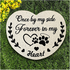 Pet Memorial Stones for Dogs, Garden Resin Dog Memorial Gifts for Loss of Dog, H