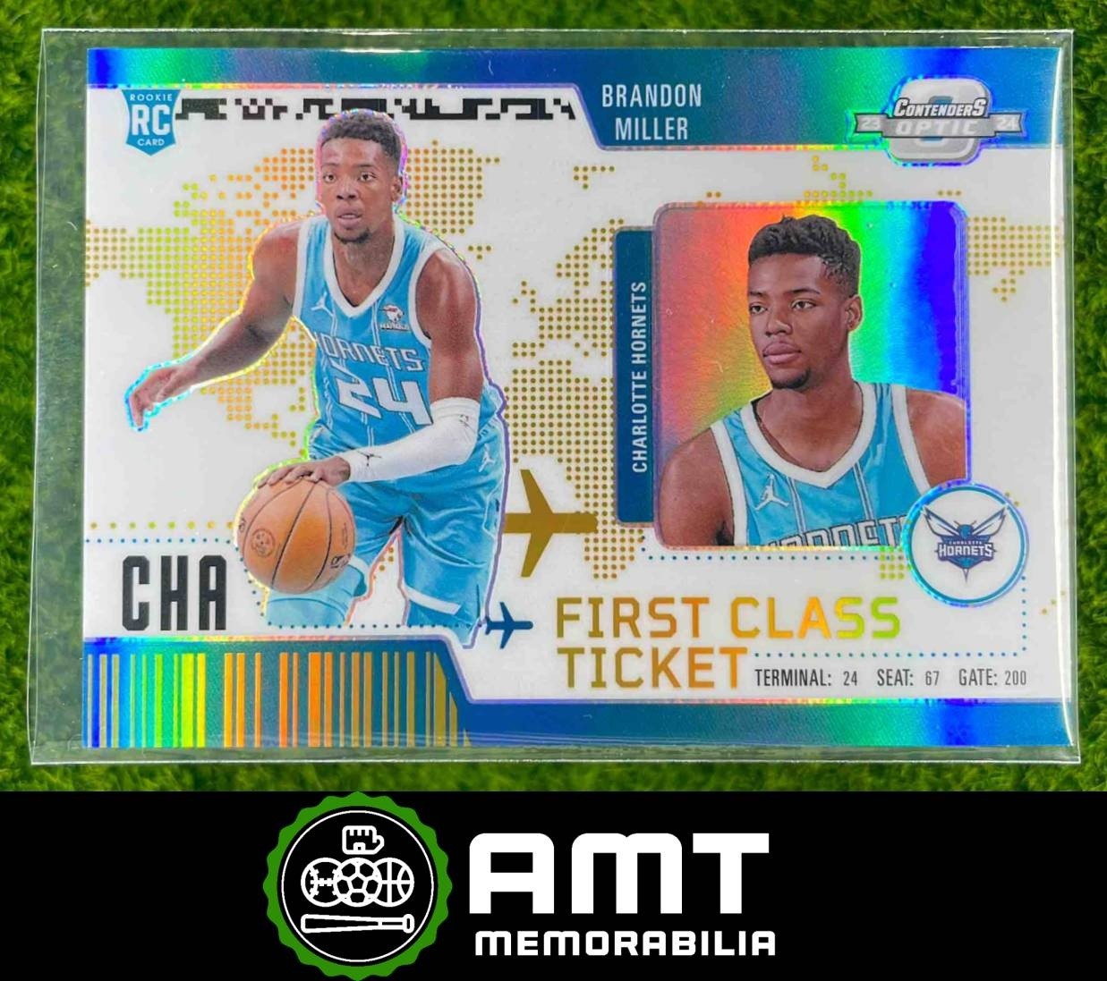 Brandon Miller RC 2023-24 Panini Contenders Optic 6/10 First Class Ticket Gold 5