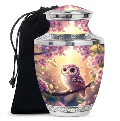 Cute Baby Owl Decorative Cremation Urn For Ashes Adult Mother (10 Inch)