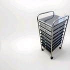 8-Drawer Rolling Storage Organizer Cart  - Gradient Gray — photo 7