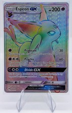Espeon GX 152/149 Full Art Rainbow Secret Rare Card Pokémon Sun & Moon  on eBay