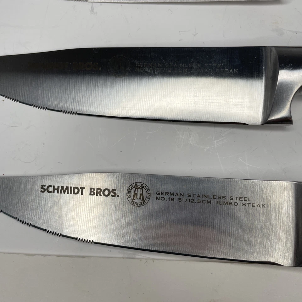 Schmidt Brothers German Stainless Steel Steak Knives - 4 Piece Set  Zebra Wood - Image 2 of 4