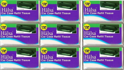 9 Pack HALSA Refill Tissues for Tempo Car Visor Tissue Holder