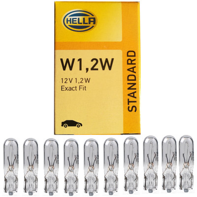 40 Stück Hella 12V 1,2W W2x4,6d T5 Glassockellampe Glühlampe Glühbirne   H29w