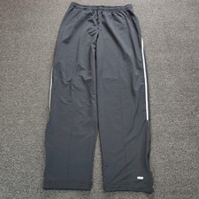 Vintage Nike Team Dri-FIT Track Pants Mens Medium Baggy Black Ankle Zip Y2K