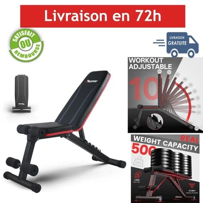 Banc de Musculation Pliable 7 en 1 Réglable 230kg PA300 - Photo 1/4