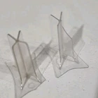 Vtg Barbie Stand for TNT Dolls Clear 1966 Hong Kong & Taiwan Damaged Lot Of 2