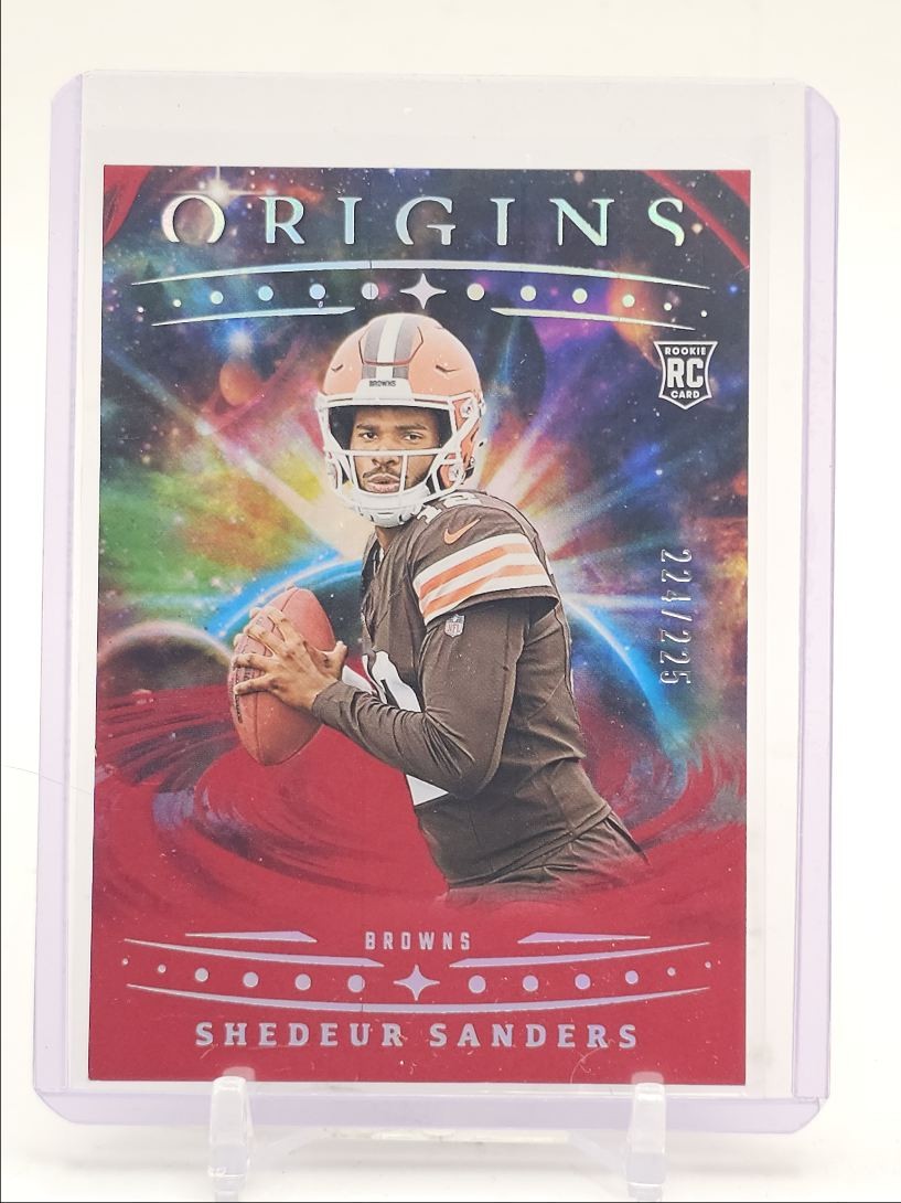 SHEDEUR SANDERS 2025 ORIGINS ROOKIE RED CLEVELAND BROWNS #107 RC /225 Q5829