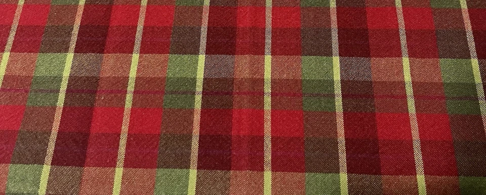 Set 3 vintage Christmas plaid napkins cotton Park designs Holiday Square LN - Image 2 of 4