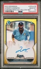 2023 Junior Caminero Bowman 1st Chrome Auto True Yellow Refractor 13/75 PSA 10