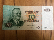Finnland 10 Markkaa 1980 Paasikivi UNC Unzirkuliert Druckfrisch