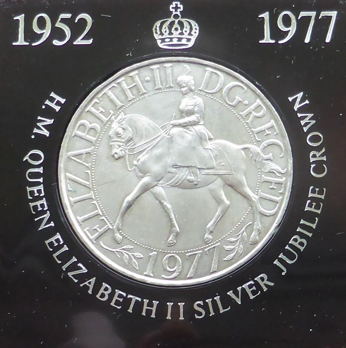 新国誠一 works 1952-1977 Queen Elizabeth II Silver Jubilee 1952 - 1977 Crown Coin - Royal