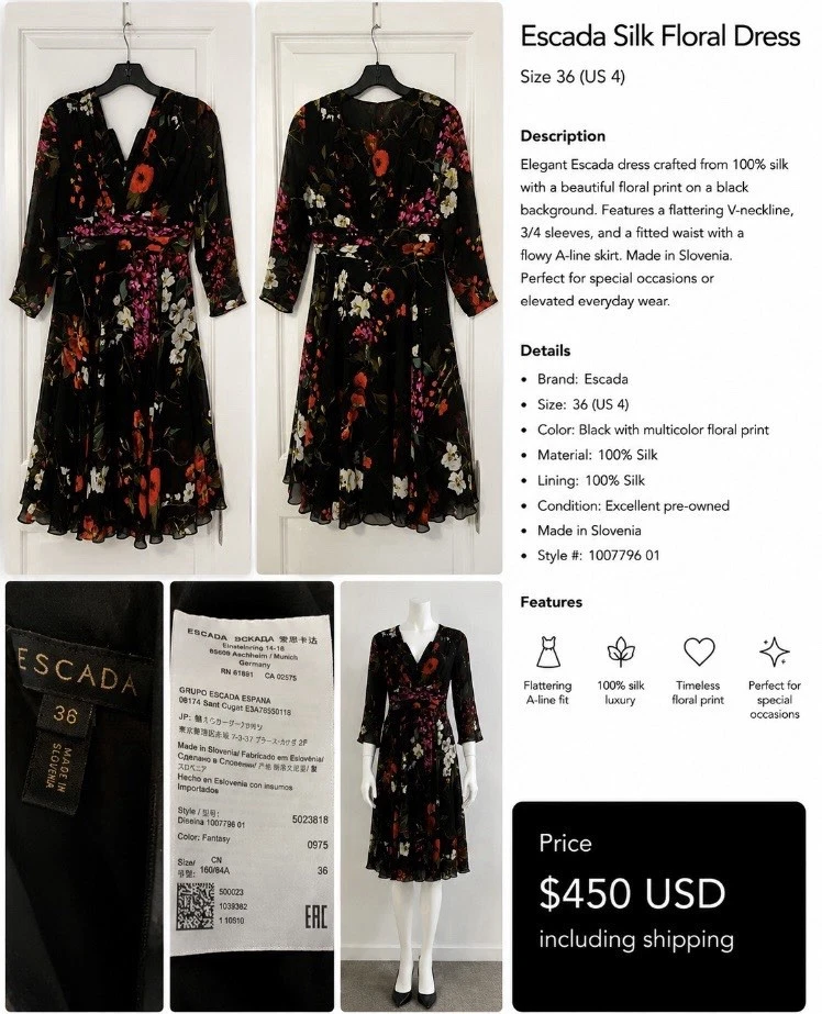 ESCADA Silk Dresses for Women for sale | eBay