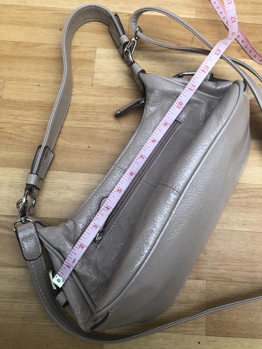 David Jones Handbag Detachable Long Crossbody Shoulder Strap Patent Beige - Picture 3 of 8
