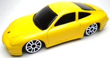 MAISTO PORSCHE 911 CARRERA 4S YELLOW 1:64 DIECAST 3" CAR WITH SILVER RIMS