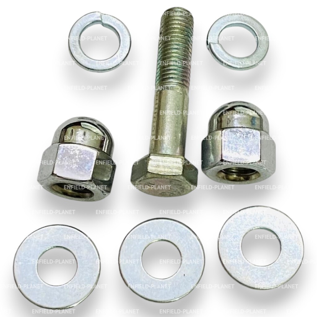 LH Rear Shocker Nut Bolt Washer Kit Compatible With Royal Enfield Std  888099