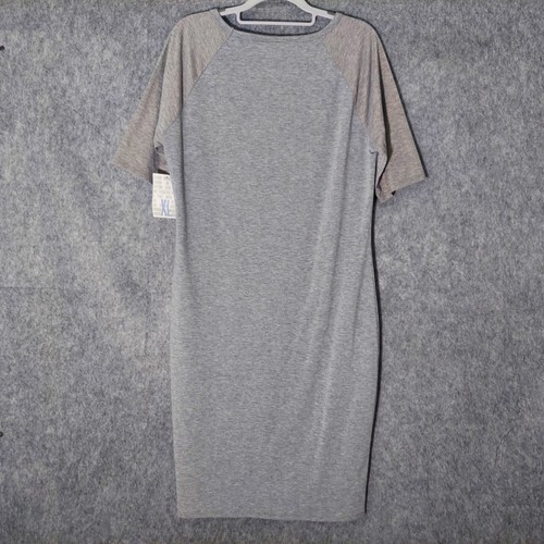 Lularoe Dress XL Julia Rose Gold Shimmer Short Sleve Stretch Midi Preppy Casual - 第 17/20 張圖片