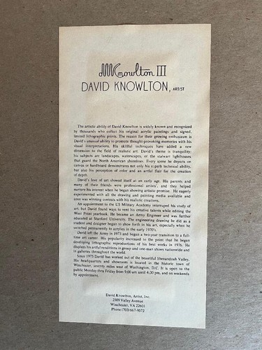 DAVID KNOWLTON SIGNED LITHOGRAPHIC PRINT WINTRY SUNSET EXCELLENT CONDT. 179/1000 - 第 4/4 張圖片