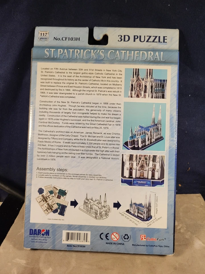 3D Saint Patrick's Cathedral Unopened 117 Pieces - Image 4 of 4