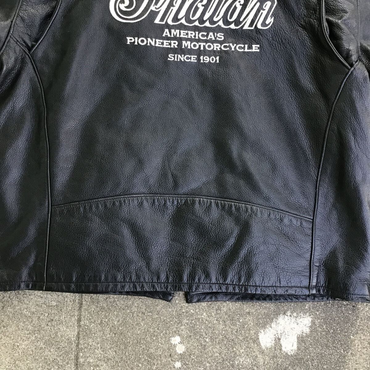 Vtg Indian Motorcycle Leather Riding Jacket Black XL Men Zip Vtg Indian Motorcycle Leather Riding Jacket Black XL Men Zip