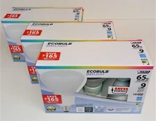 Feit ESL15BR30/D/3 CFL Flood Light Bulbs 3-bulbs ECOBULB Daylight 65W 3pks