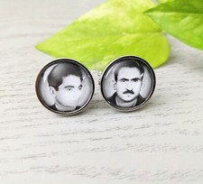 Stainless Steel Personalised Cufflinks - Wedding/Couples/Loved ones Photo Groom