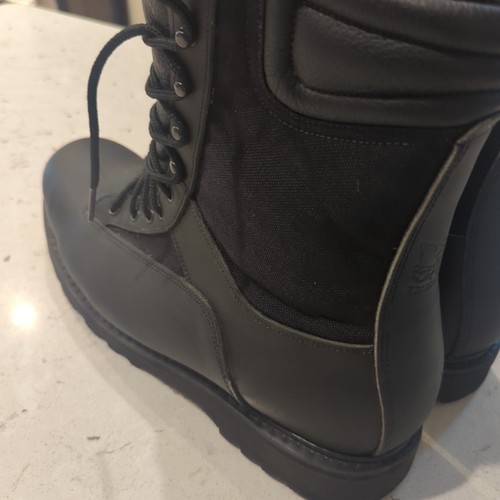 Mens All American MFG Vibram Steel Toe Black Leather Fireman Boots Size 12 EE - Picture 6 of 11