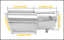 Car Rear Dual Exhaust Pipe Tail Muffler Tip Car Replace Kit Blue Black Silver Car Rear Dual Exhaust Pipe Tail Muffler Tip Car Replace Kit Blue Black Silver