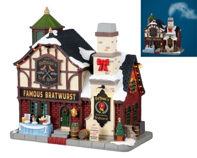 Lemax-35025, Hofman`s Brat House, Weihnachtsdorf, mit Raucheffekt, Bratwurst