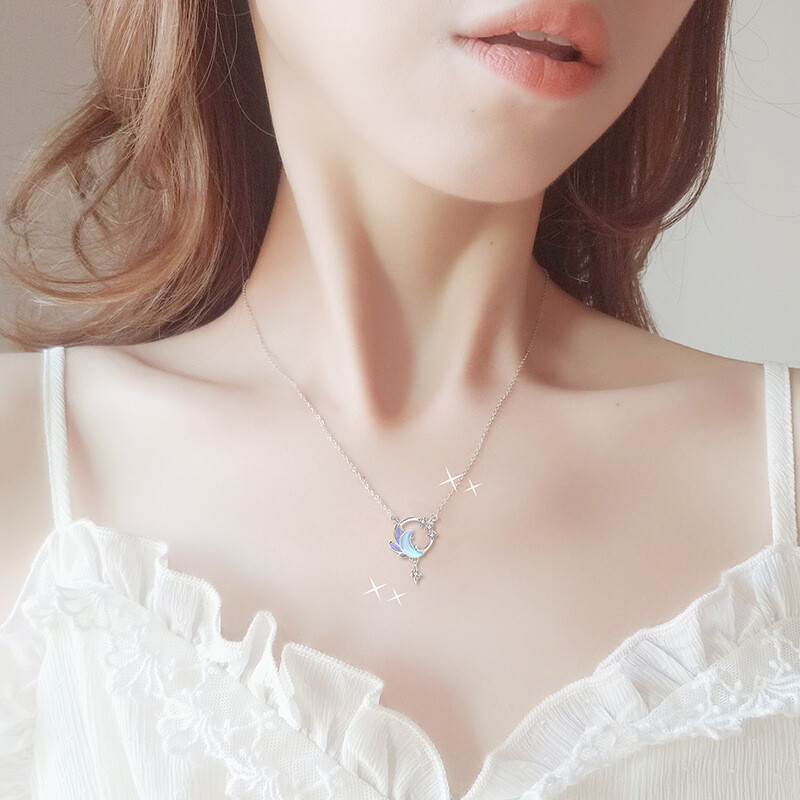 【購入証明書付き】STAR JEWELRY GIRL ⭐︎SMILING MOON SMILING MOON NECKLACE(2JN1128)K10 ネックレス｜スター