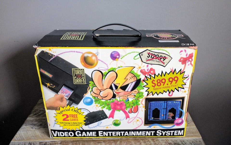 LIKE NEW ✹ Turbo Grafx 16 Game Console System COMPLETE ✹ Rare In Air Zonk Box ✹ - Image 2 of 4