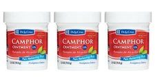 DE LA CRUZ® 11% CAMPHOR OINTMENT PAIN RELIEVING RUB 2.5 OZ  Exp 11/2027 (3 JARS)