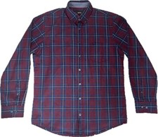 Brax shirt size M 40 blue check long sleeve sweatshirt men's casual shirt classy