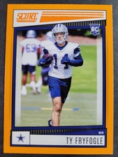 Ty Fryfogle 2022 Panini Score #396 Orange Border SP Rookie Dallas Cowboys