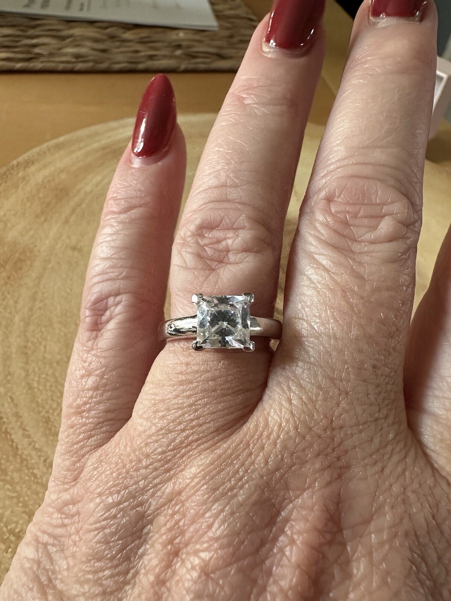 Diamond Cut Clear Stone Ring Diamonfire Clear Stone Ring Sterling