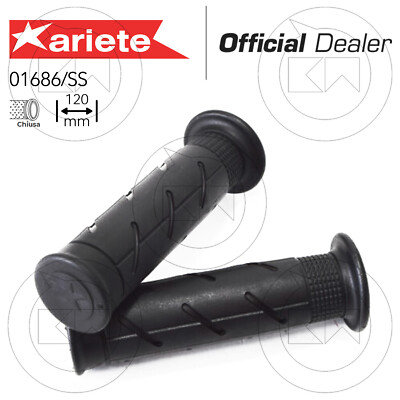 Paar Handgriffe Geschlossen 120mm Schwarz Ariete Top Soft Grips Universale Honda