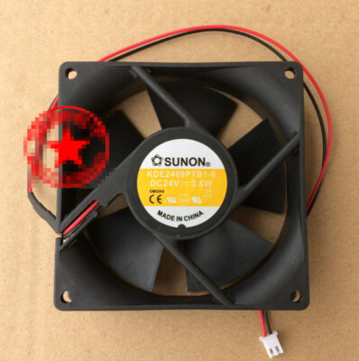 1pcs  SUNON KDE2409PTB1-6 9CM 9225 24V 3.6W 2 wire for Siemens inverter fan